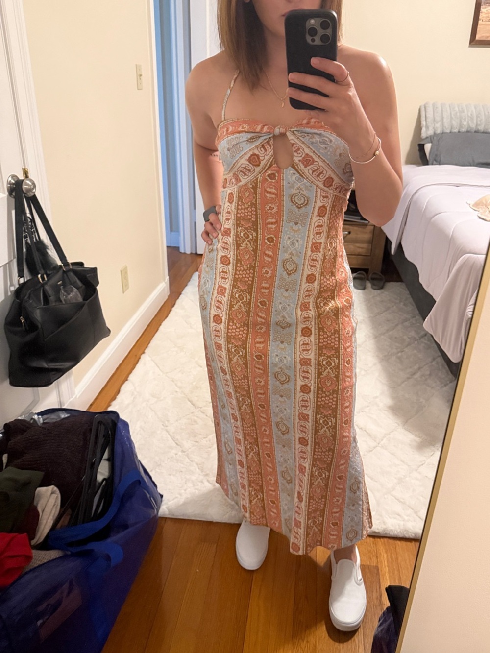 A&F Women's
Strapless Knotted Maxi Dress